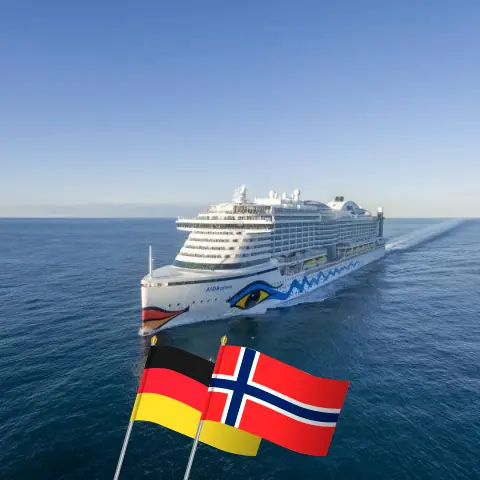 Cruise in the Northland from Hamburg aboard AIDAprima ship with visits to Germany and Norway for 7 days