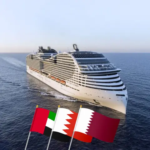 Cruise in the Middle East from Dubai aboard MSC World Europa ship with visits to United Arab Emirates, Bahrain, and Qatar for 8 days