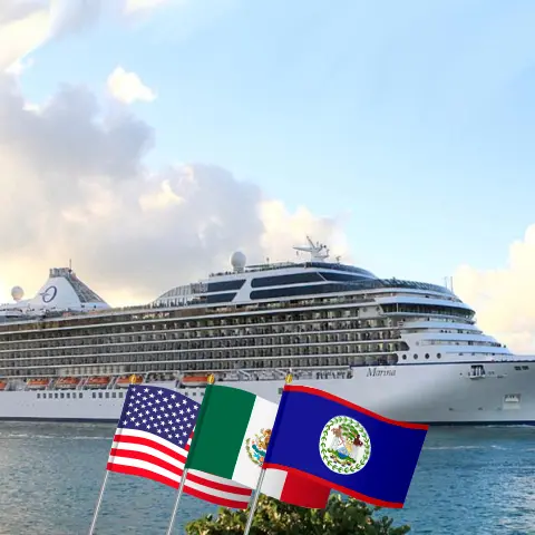 Cruise in the Western Caribbean from Miami aboard Oceania Marina ship with visits to USA, Mexico, Belize, and Honduras for 8 days
