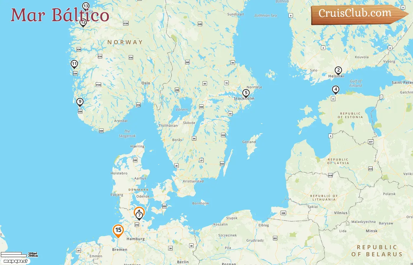 Cruzeiro no Mar Báltico de Kiel para Bremerhaven a bordo do navio Mein Schiff 3 com visitas à Finlândia, Estônia, Suécia, Noruega e Alemanha por 15 dias