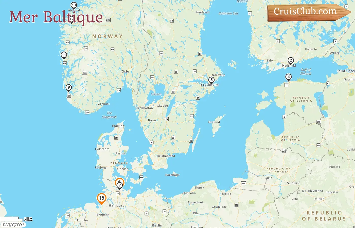 Croisière en Mer Baltique de Kiel à Bremerhaven à bord du navire Mein Schiff 3 avec des escales en Finlande, en Estonie, en Suède, en Norvège et en Allemagne pendant 15 jours