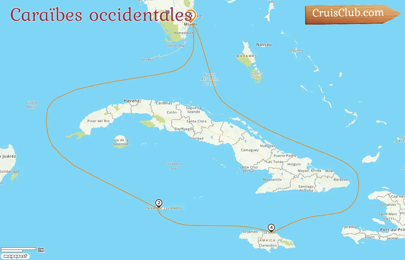 Croisière dans les Caraïbes occidentales au départ de Miami à bord du navire MSC Poesia avec des escales aux États-Unis, aux îles Caïmans et en Jamaïque pendant 6 jours