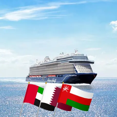 Cruise in the Middle East from Dubai aboard Mein Schiff Flow ship with visits to United Arab Emirates, Qatar, and Oman for 8 days