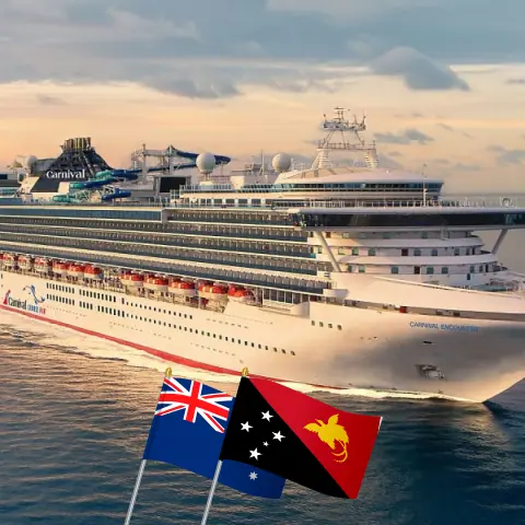 Cruise in the South Pacific from Brisbane aboard Carnival Encounter ship with visits to Australia and Papua New Guinea for 9 days