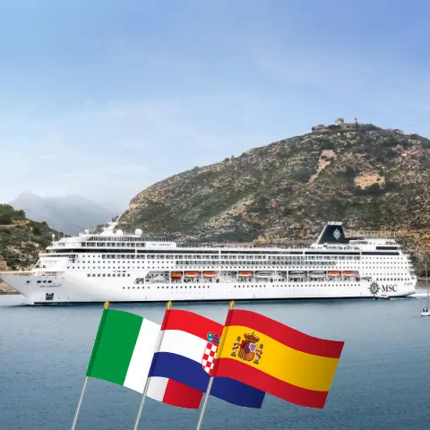 Cruise in the Mediterranean from Marghera to Barcelona aboard MSC Armonia ship with visits to Italy, Croatia, and Spain for 7 days