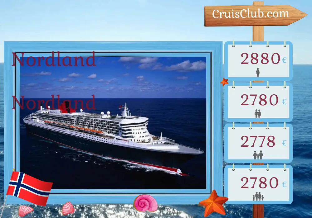 Cruzeiro no Norte da Inglaterra partindo de Southampton a bordo do navio Queen Mary 2 com visitas à Noruega por 8 dias