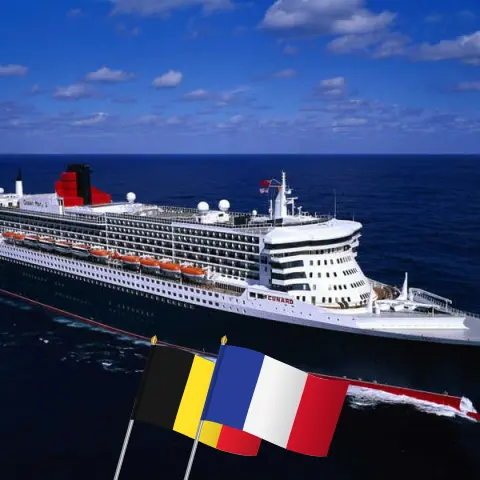 Cruise in the Western Europe from Southampton aboard Queen Mary 2 ship with visits to Belgium and France for 6 days