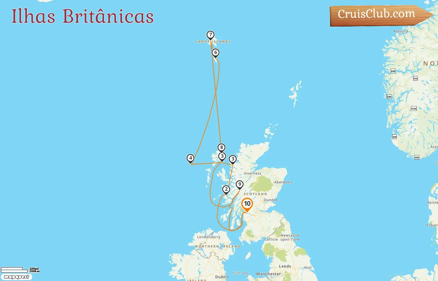 Cruzeiro nas Ilhas Britânicas a partir de Glasgow a bordo do navio Le Lyrial com visitas às Ilhas Faroe por 10 dias