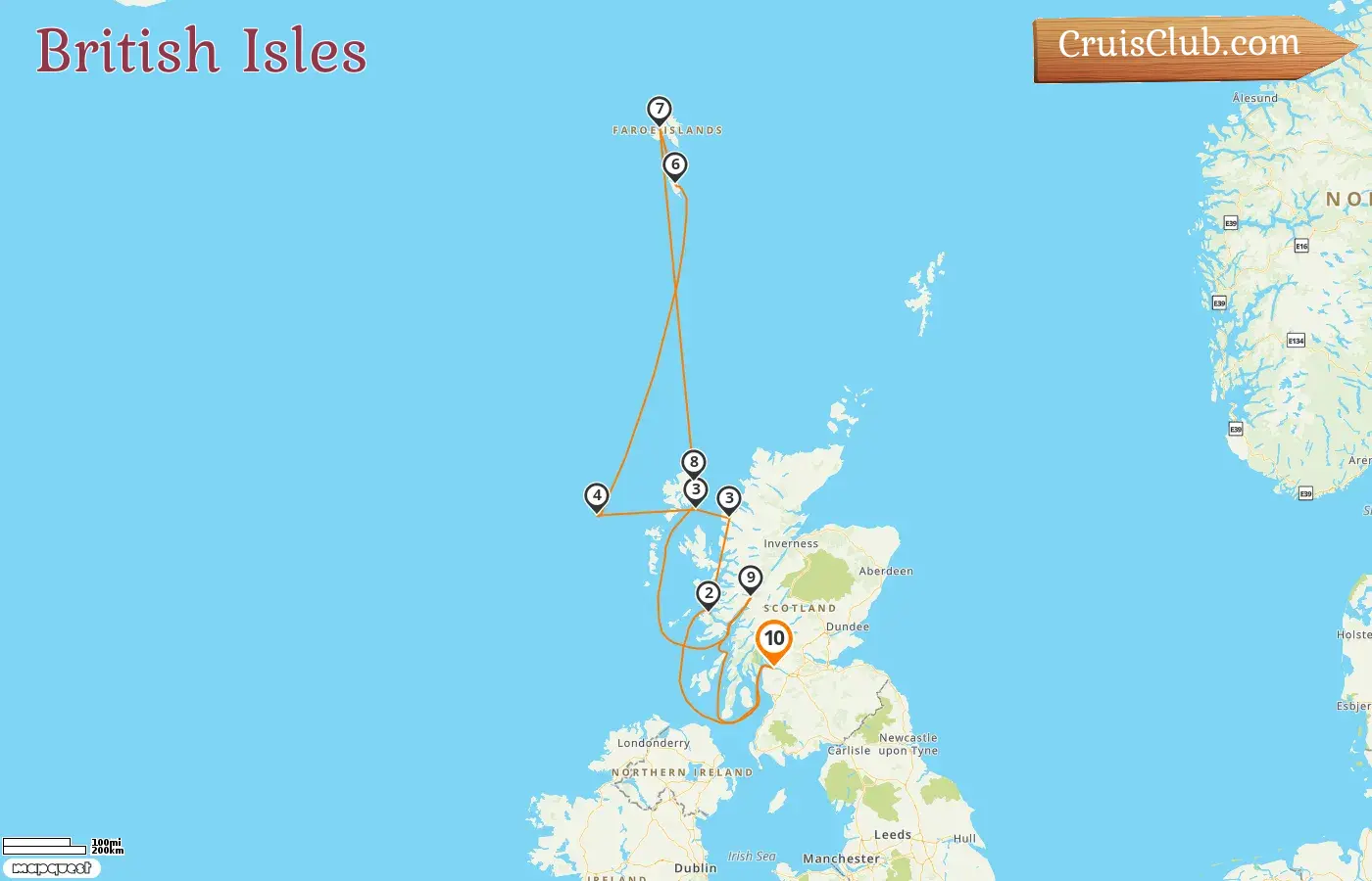 Cruise in the British Isles from Glasgow aboard Le Lyrial ship with visits to Faroe Islands for 10 days