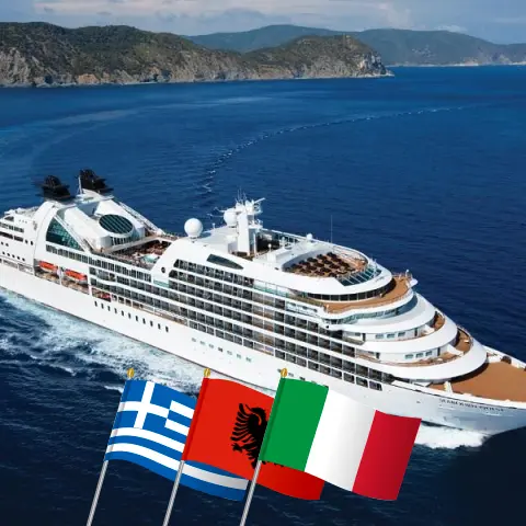Cruise in the Mediterranean from Istanbul to Civitavecchia aboard Seabourn Quest ship with visits to Turkey, Greece, Albania, and Italy for 15 days