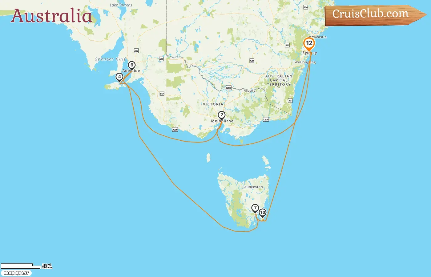 Crucero en Australia desde Sídney a bordo del barco Crown Princess con visitas a Australia durante 12 días