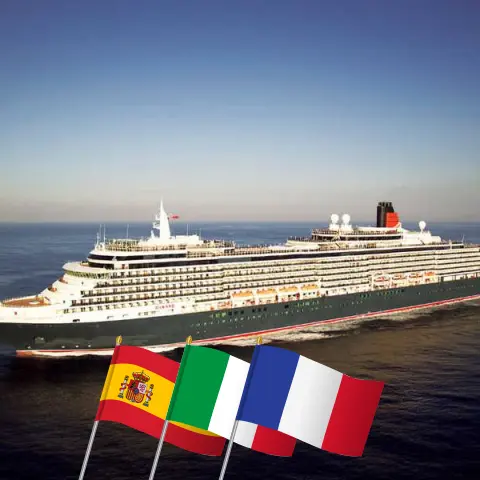 Cruise in the Mediterranean from Barcelona to Civitavecchia aboard Queen Victoria ship with visits to Spain, Italy, and France for 8 days