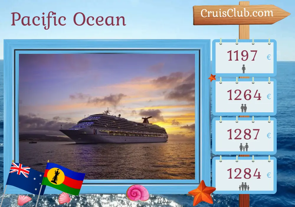 Cruise in the Pacific Ocean from Sydney aboard Carnival Splendor ship with visits to Australia, New Caledonia, and Vanuatu for 11 days