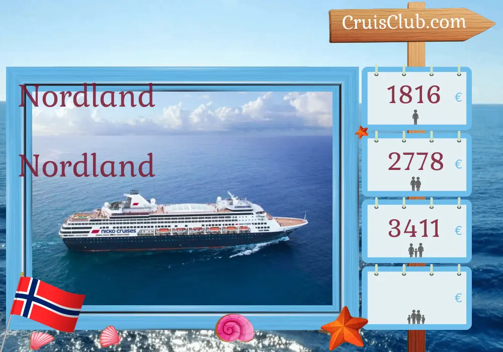 Cruzeiro no Norte a partir de Kiel a bordo do navio Vasco da Gama com visitas à Noruega por 8 dias