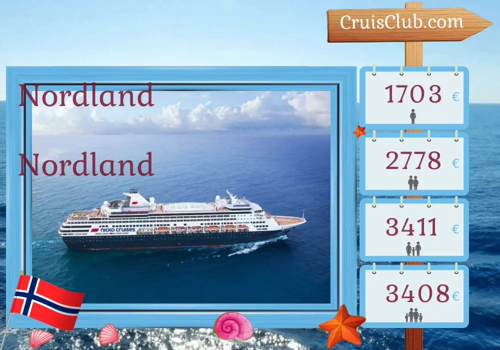 Cruzeiro no Norte a partir de Kiel a bordo do navio Vasco da Gama com visitas à Noruega por 8 dias