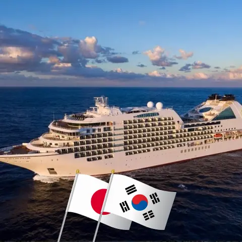 Cruise in the East Asia from Yokohama to Osaka aboard Seabourn Encore ship with visits to Japan and South Korea for 13 days