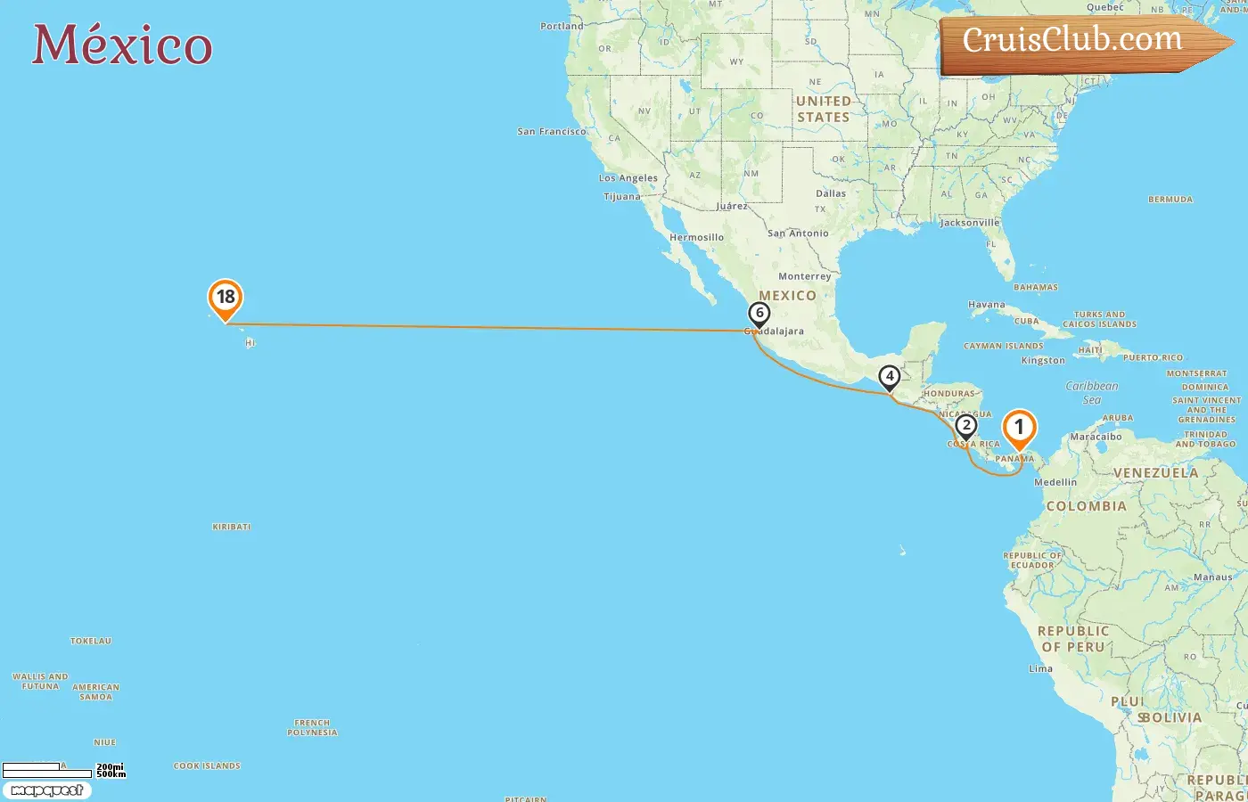 Cruzeiro no México de Fuerte Amador para Honolulu a bordo do navio Seabourn Encore com visitas ao Panamá, Costa Rica, México e EUA por 18 dias