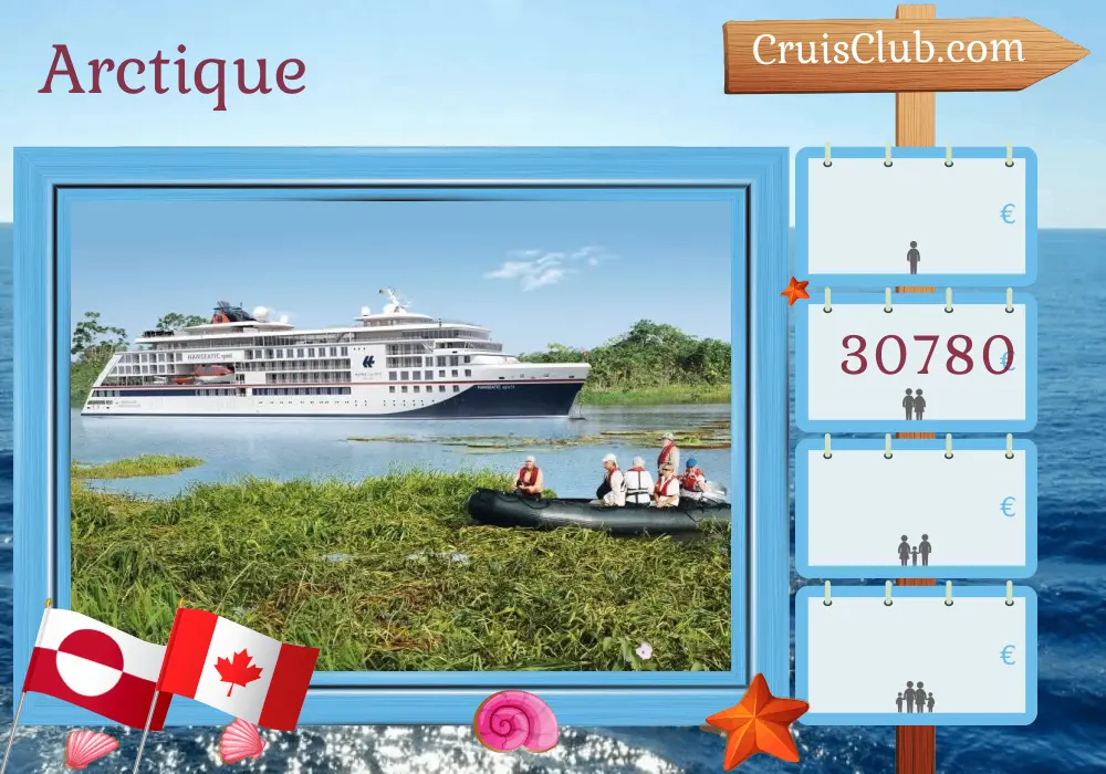 Croisière dans l`Arctique au départ de Kangerlussuaq à bord du navire HANSEATIC spirit avec des visites au Groenland et au Canada pendant 18 jours