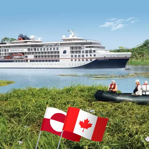 Cruise in the Arctic from Kangerlussuaq aboard HANSEATIC spirit ship with visits to Greenland and Canada for 18 days