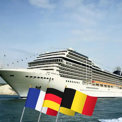 Cruise in the Western Europe from Southampton aboard MSC Poesia ship with visits to France, Germany, and Belgium for 9 days