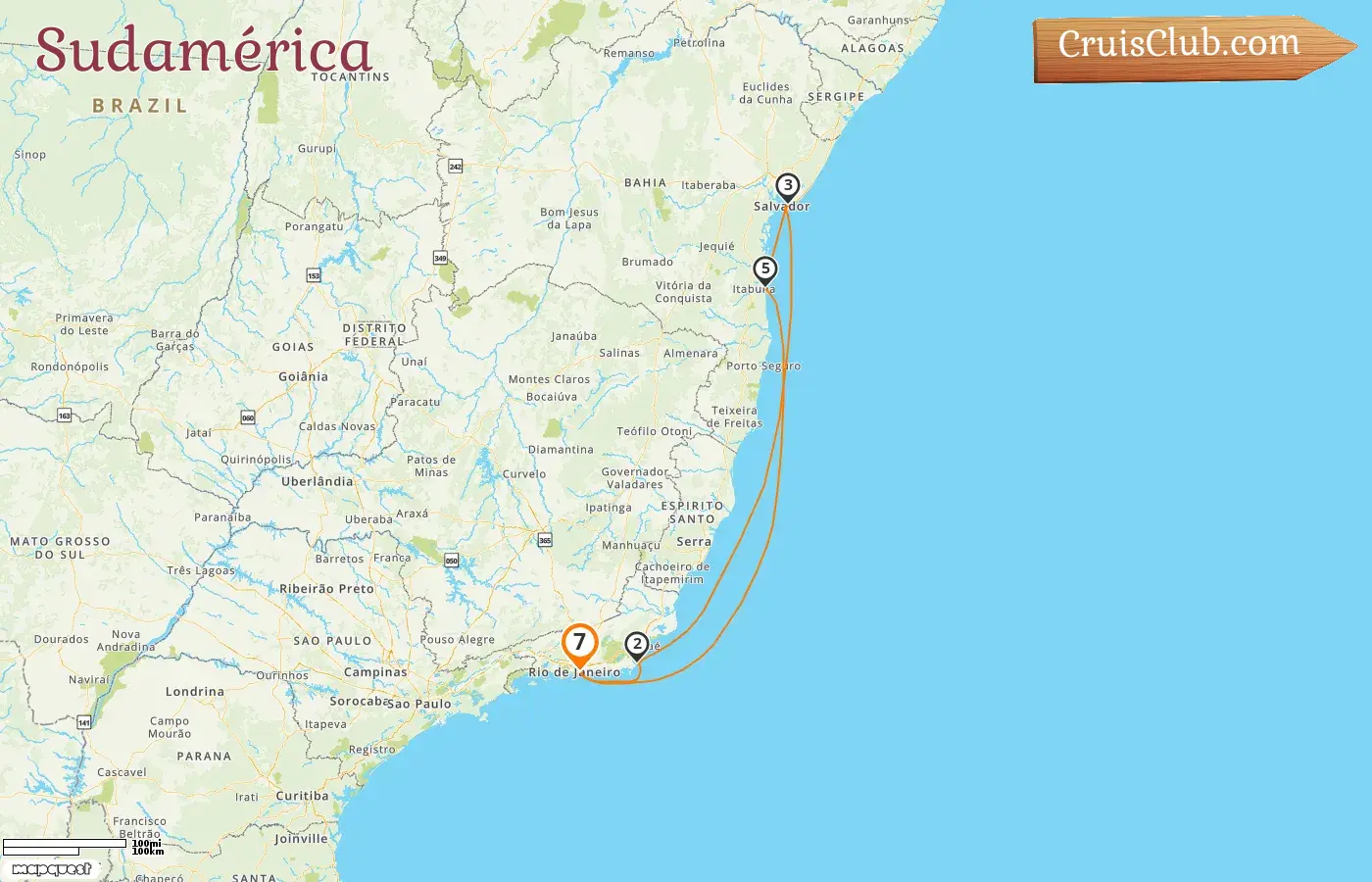 Crucero en Sudamérica desde Río de Janeiro a bordo del barco MSC Armonía con visitas a Brasil por 7 días