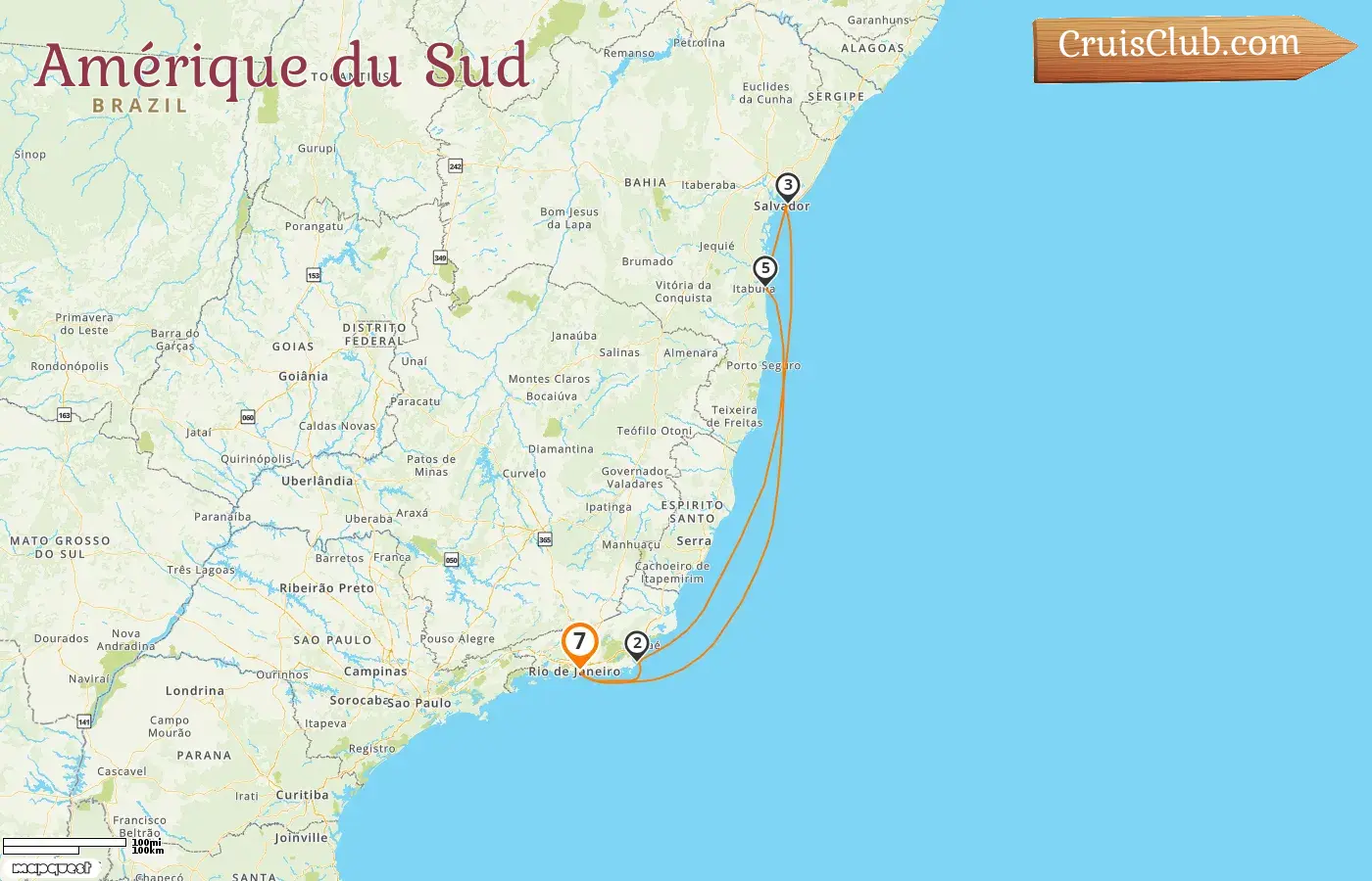 Croisière en Amérique du Sud à partir de Rio de Janeiro à bord du navire MSC Armonia avec des visites au Brésil pendant 7 jours