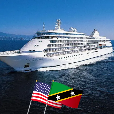 Cruise in the Eastern Caribbean from Miami aboard Silver Shadow ship with visits to USA, Puerto Rico, Saint Barthélemy, Saint Kitts and Nevis, and British Virgin Islands for 11 days
