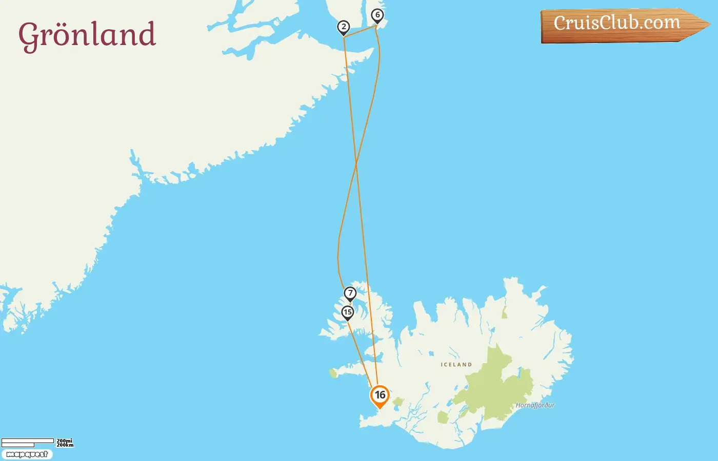 Kreuzfahrt in Grönland von Reykjavik an Bord des Schiffes Silver Endeavour mit Besuchen in Grönland und Island für 16 Tage