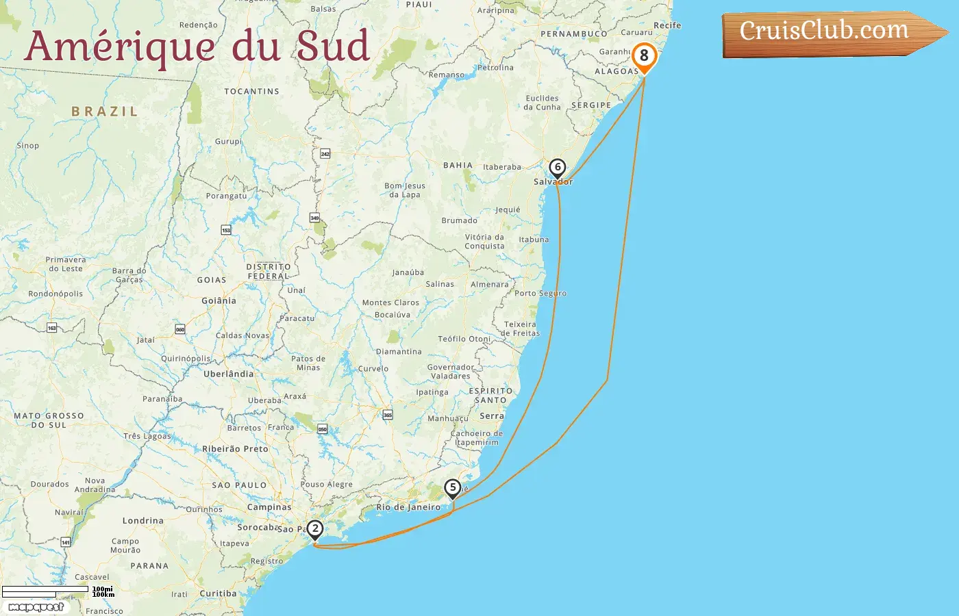 Croisière en Amérique du Sud de Maceio à bord du navire MSC Seaview avec des visites au Brésil pendant 8 jours