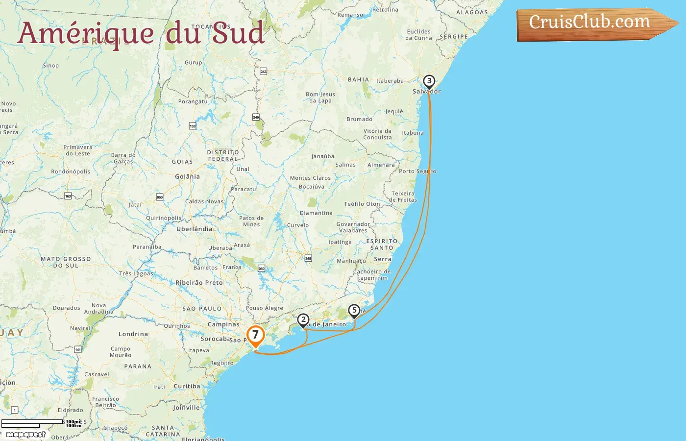 Croisière en Amérique du Sud au départ de Santos à bord du navire MSC Preziosa avec des visites au Brésil pendant 7 jours