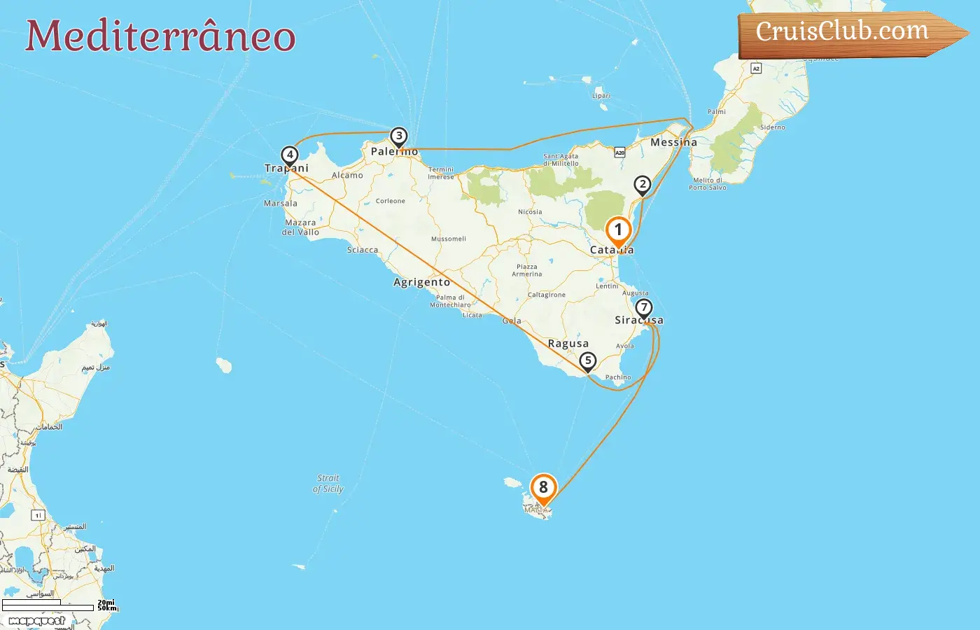 Cruzeiro no Mediterrâneo de Catânia para Valletta a bordo do navio Sea Cloud Spirit com visitas à Itália e Malta por 8 dias