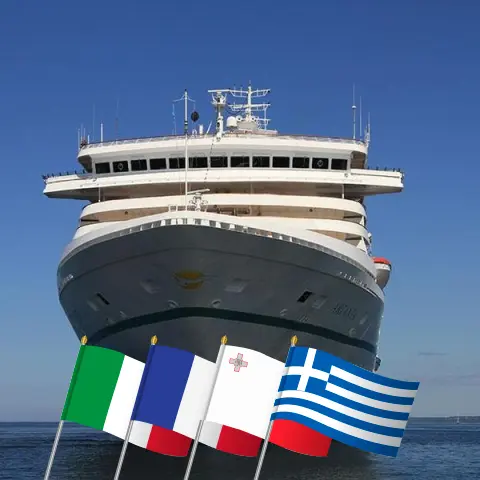 Cruise in the Mediterranean from Savona to Genoa aboard Artania ship with visits to Italy, France, Malta, Greece, and Turkey for 15 days