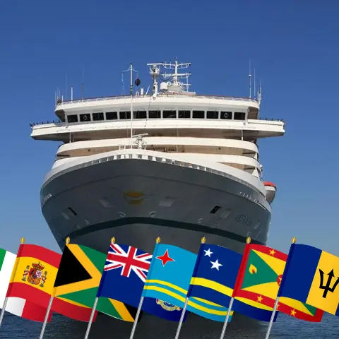 Cruise in the World trip from Genoa to Savona aboard Artania ship with visits to Italy, Spain, British Virgin Islands, Jamaica, Cayman Islands, Colombia, Costa Rica, Panama, Aruba, Curaçao, Grenada, Saint Vincent and the Grenadines, Barbados, and Morocco for 51 days