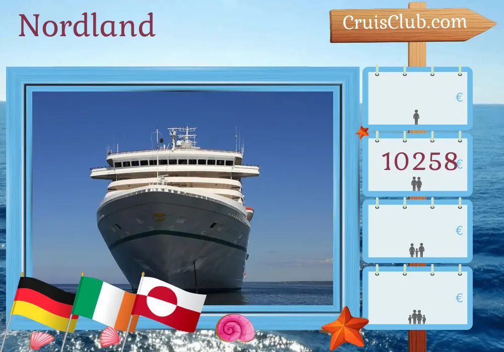 Kreuzfahrt im Norden ab Hamburg an Bord des Schiffes Artania mit Besuchen in Deutschland, Irland und Grönland für 25 Tage