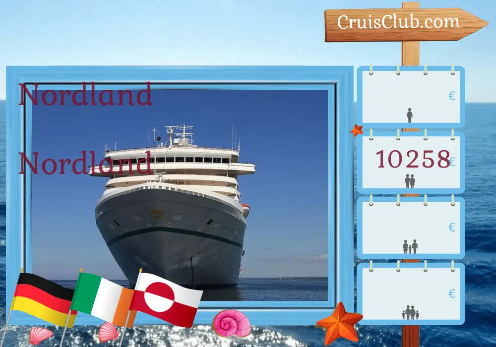 Cruzeiro pelo Norte a partir de Hamburgo a bordo do navio Artania com visitas à Alemanha, Irlanda e Gronelândia por 25 dias