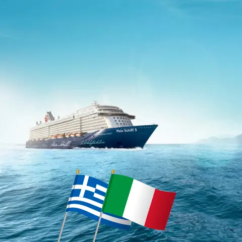 Cruise in the Mediterranean from Heraklion aboard Mein Schiff 5 ship with visits to Greece, Italy, and Turkey for 15 days