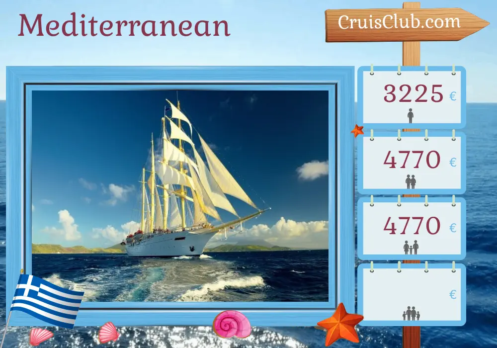 Cruise in the Mediterranean from Piraeus to Istanbul aboard Star Flyer ship with visits to Greece and Turkey for 8 days