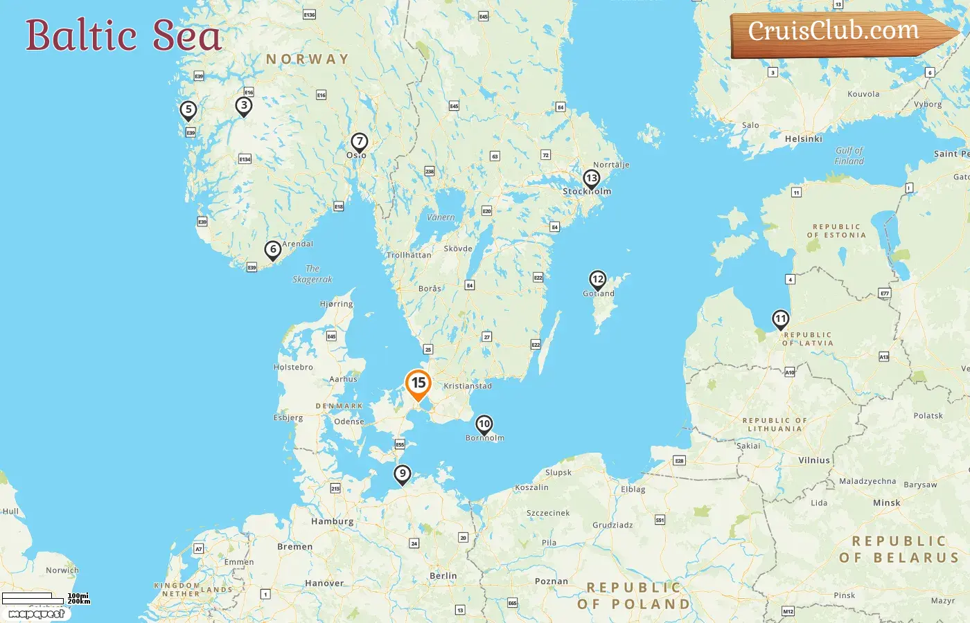 Cruise in the Baltic Sea from Copenhagen aboard MSC Magnifica ship with visits to Denmark, Germany, Norway, Latvia, and Sweden for 15 days
