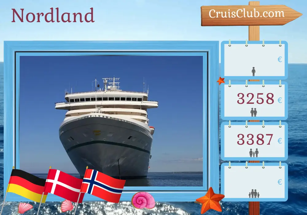 Crucero por el Norte desde Bremerhaven a bordo del barco Artania con visitas a Alemania, Dinamarca y Noruega durante 9 días