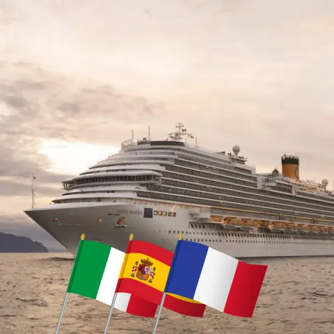 Cruise in the Mediterranean from Savona to Marseille aboard Costa Diadema ship with visits to Italy, Spain, and France for 4 days