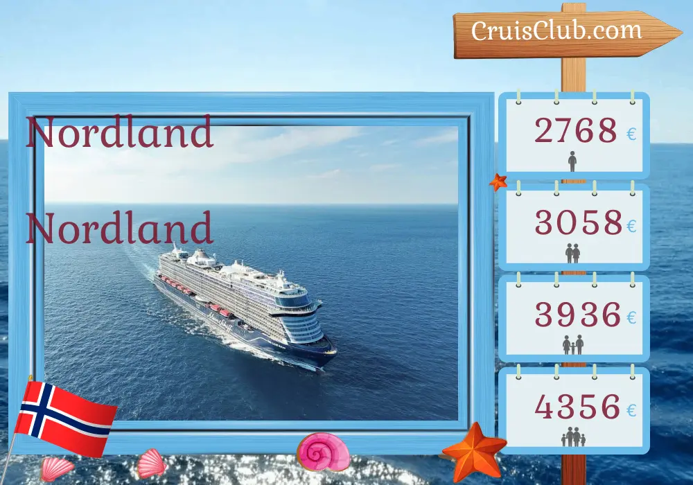 Cruzeiro no Norte a partir de Kiel a bordo do navio Mein Schiff Relax com visitas à Noruega por 8 dias