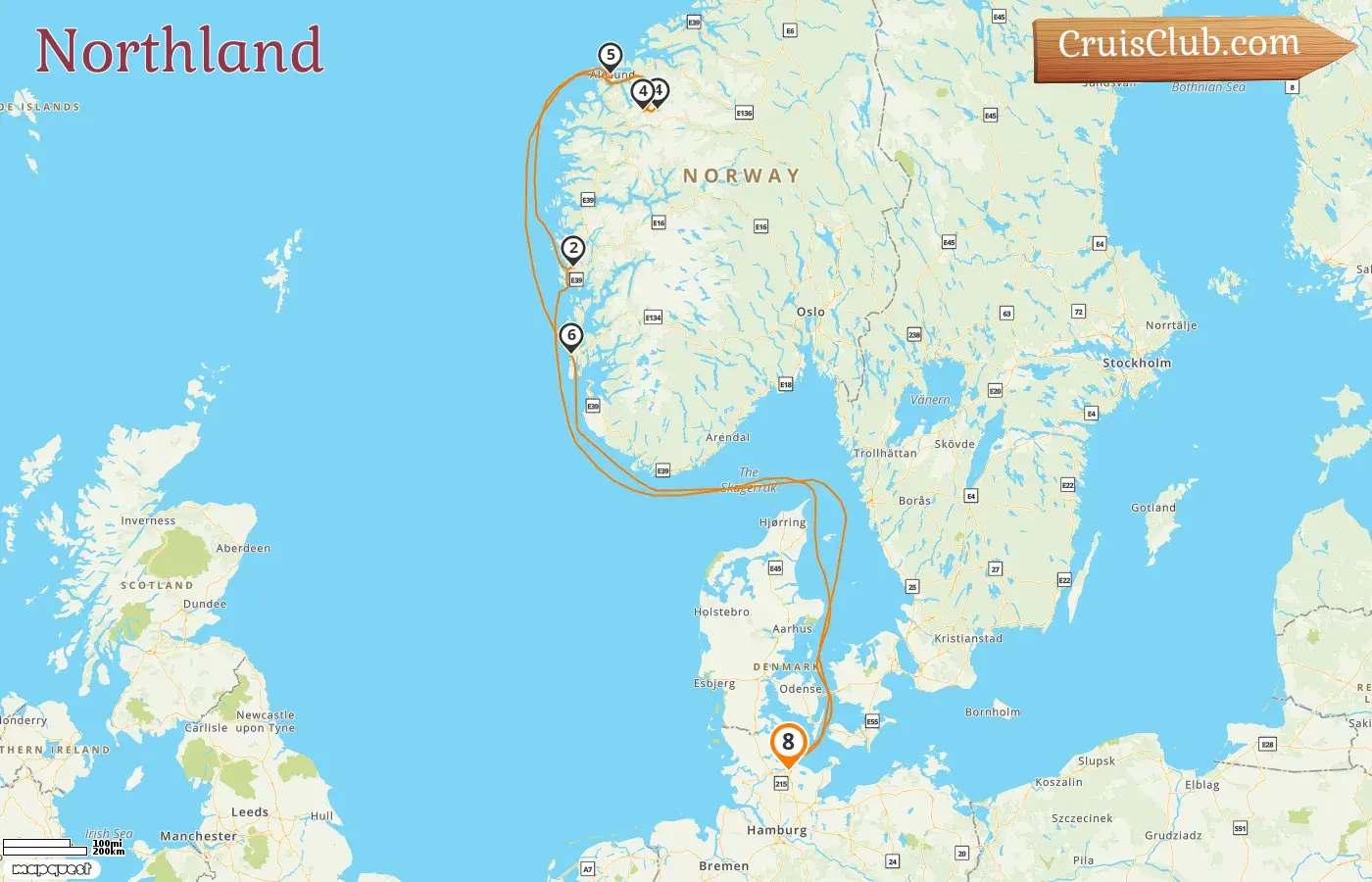 Cruise in the Northland from Kiel aboard Mein Schiff Relax ship with visits to Norway for 8 days