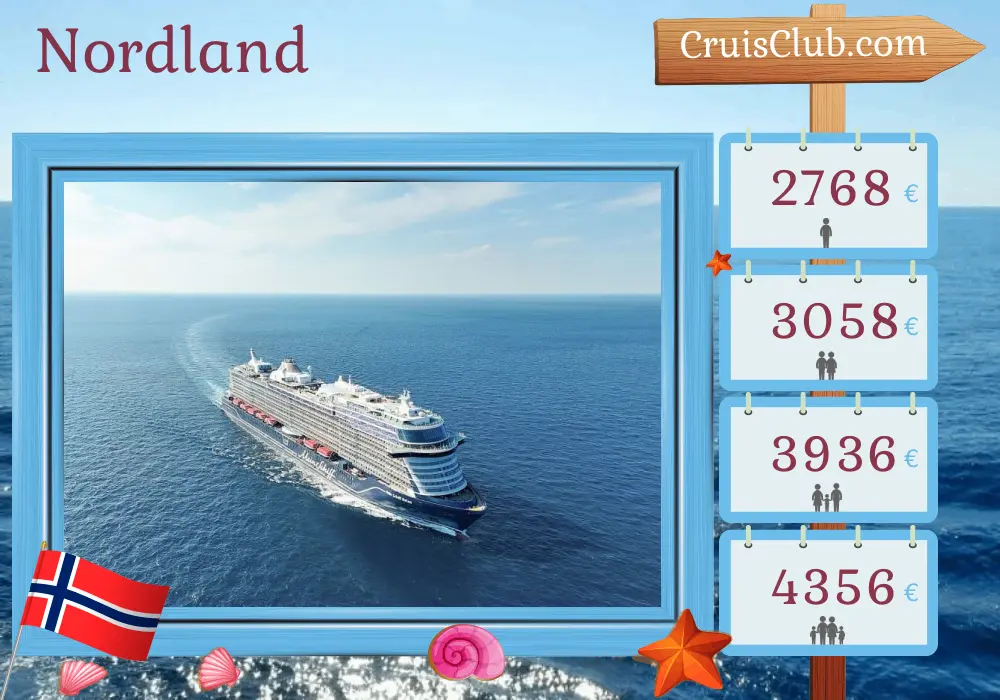 Crucero por el Norte desde Kiel a bordo del barco Mein Schiff Relax con visitas a Noruega durante 8 días