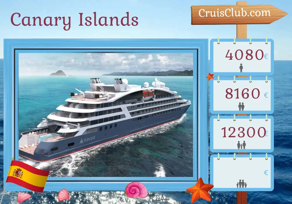 Cruise in the Canary Islands from Las Palmas aboard Le Lapérouse ship with visits to Spain for 8 days