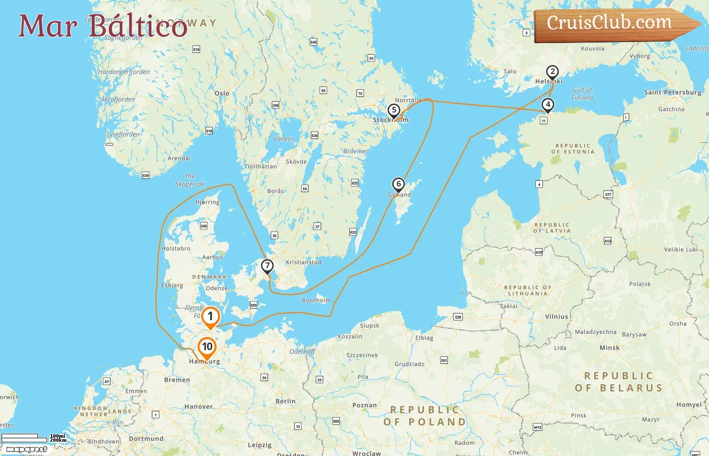 Crucero en el mar Báltico de Kiel a Hamburgo a bordo del barco Queen Victoria con visitas a Finlandia, Estonia, Suecia, Dinamarca y Alemania durante 10 días