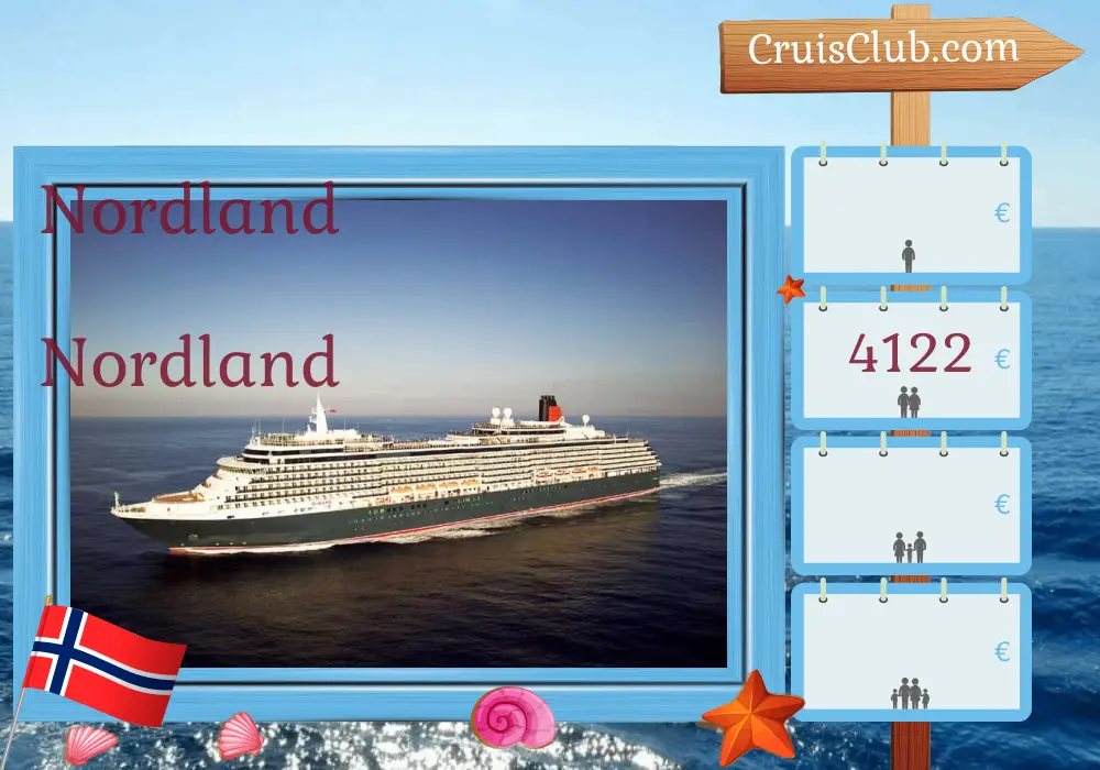 Cruzeiro no Norte partindo de Southampton a bordo do navio Queen Victoria com visitas à Noruega por 13 dias