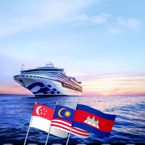 Cruise in the Asia from Singapore aboard Sapphire Princess ship with visits to Singapore, Malaysia, Thailand, Viet Nam, and Cambodia for 15 days