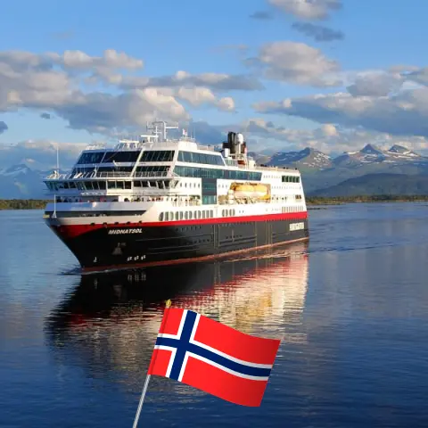 Cruise in the Northland from Mountains aboard Midnatsol ship with visits to Norway for 12 days