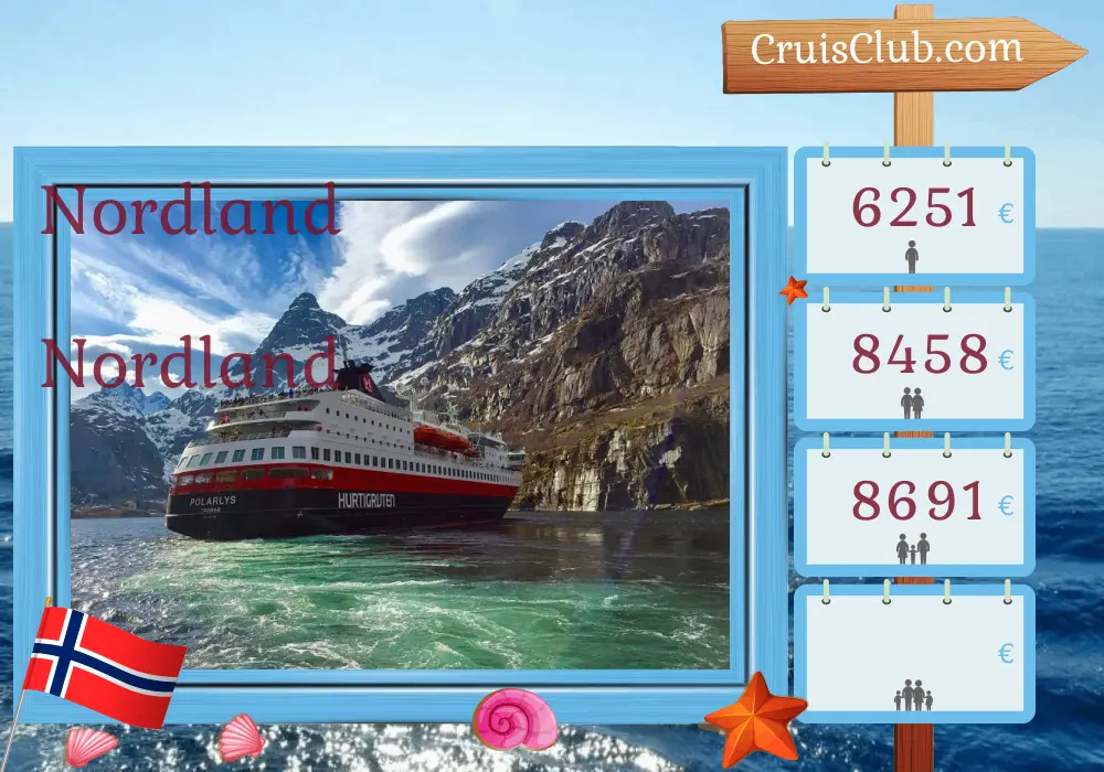 Cruzeiro no Norte das Montanhas até Trondheim a bordo do navio Polarlys com visitas à Noruega por 11 dias