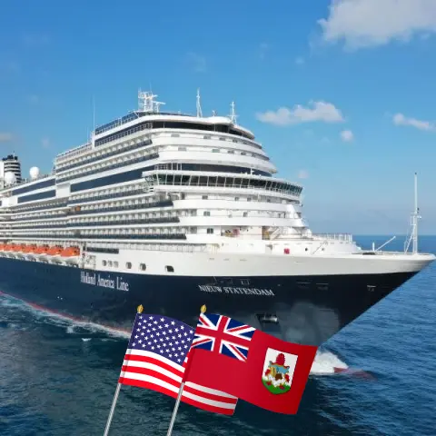 Cruise in the Transatlantic from Fort Lauderdale to Rotterdam aboard Nieuw Statendam ship with visits to USA and Bermuda for 14 days